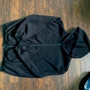 SHEIN oversized medium black zip up sweater.